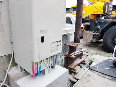 灯油ボイラーをエコキュートに取り替え工事させていただきました