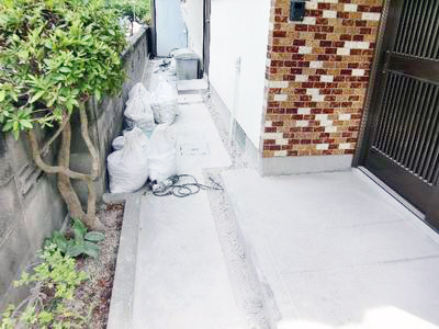 ご近所のお宅で漏水の調査依頼～給水管一式布設替え工事させていただきました
